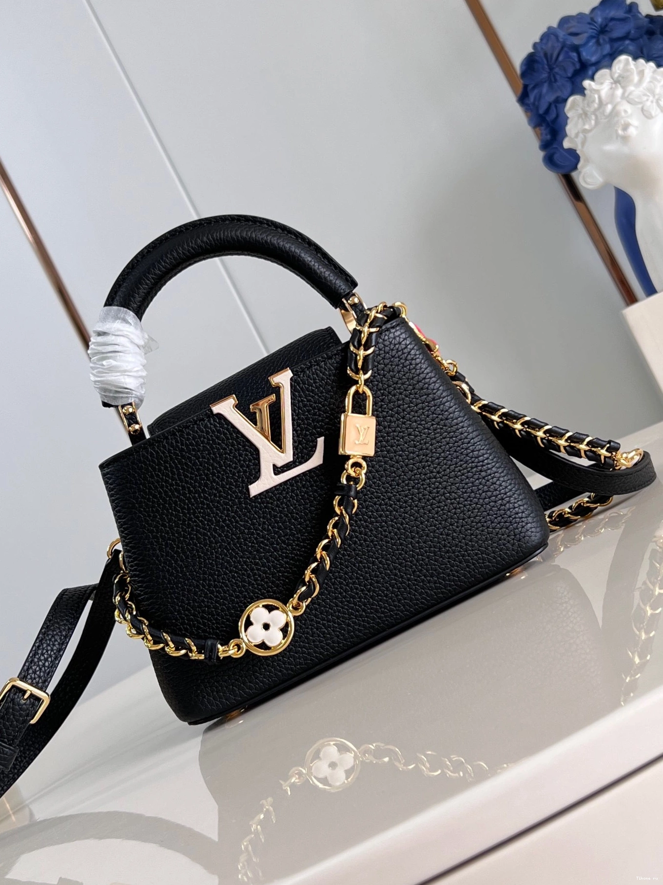 Affordable VUITTON MINI-21*14*8CM CAPUCINES LOUIS 0711